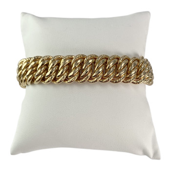 Bracelet d'occasion or 750 jaune maille américaine