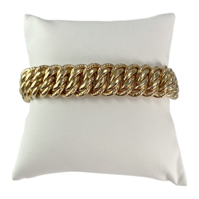 Bracelet d'occasion or 750 jaune maille américaine - vue 1