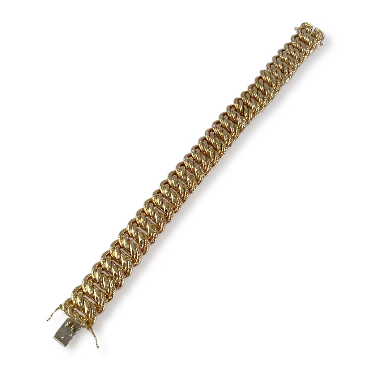 Bracelet d'occasion or 750 jaune maille américaine - vue 2