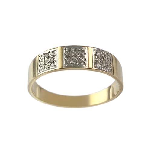 Second-hand gold 750 yellow diamond ring