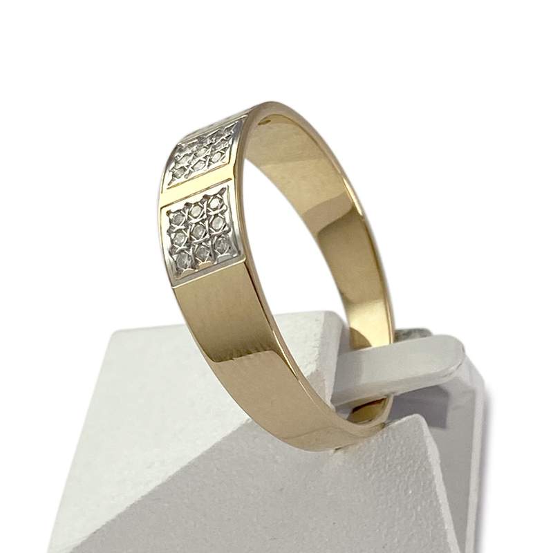Bague d'occasion or 750 jaune diamant - vue 2