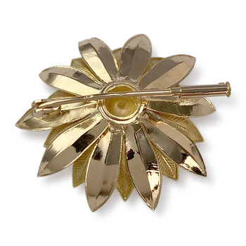 Broche d'occasion or 750 jaune fleur perle de culture