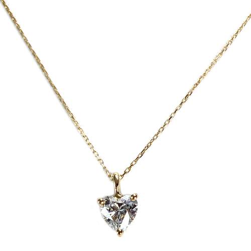 Pre-owned 750 yellow gold forcat chain necklace with diamond