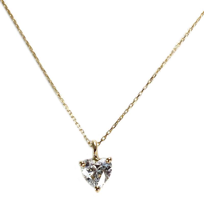 Collier d'occasion or 750 jaune maille forcat diamant - vue 1