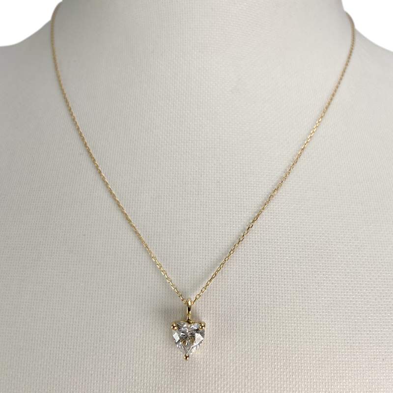Collier d'occasion or 750 jaune maille forcat diamant - vue 2