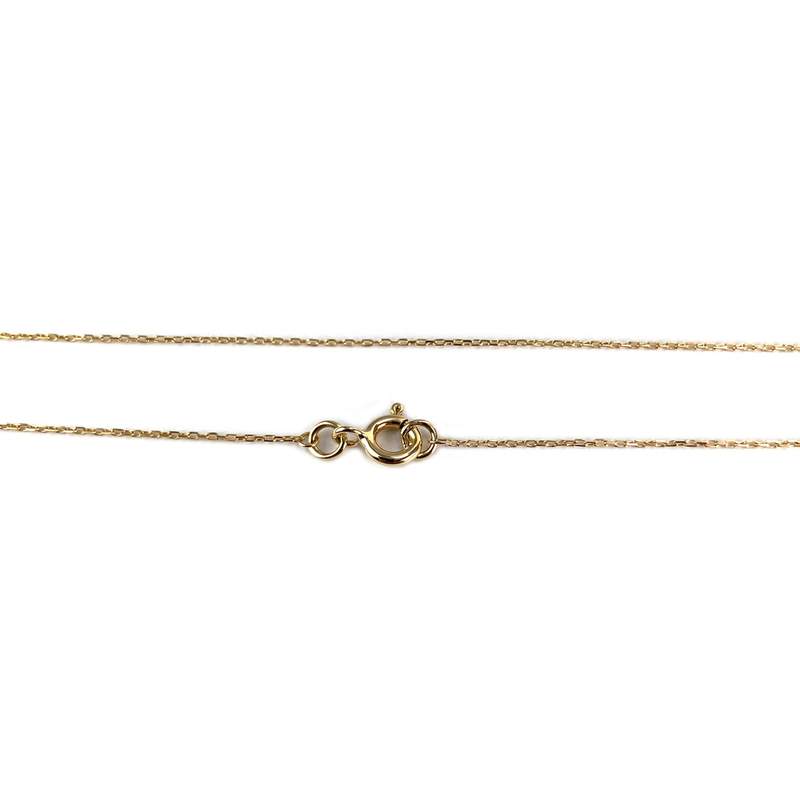 Collier d'occasion or 750 jaune maille forcat diamant - vue 3