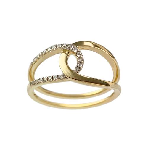 Bague d'occasion or 750 jaune diamant