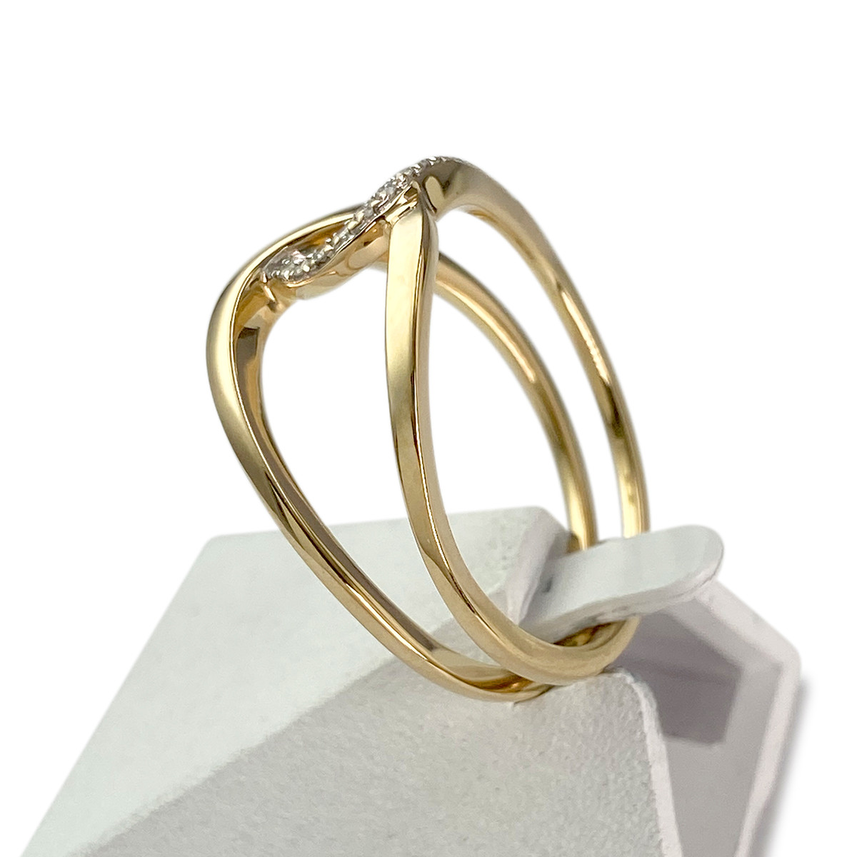 Bague d'occasion or 750 jaune diamant - vue 2