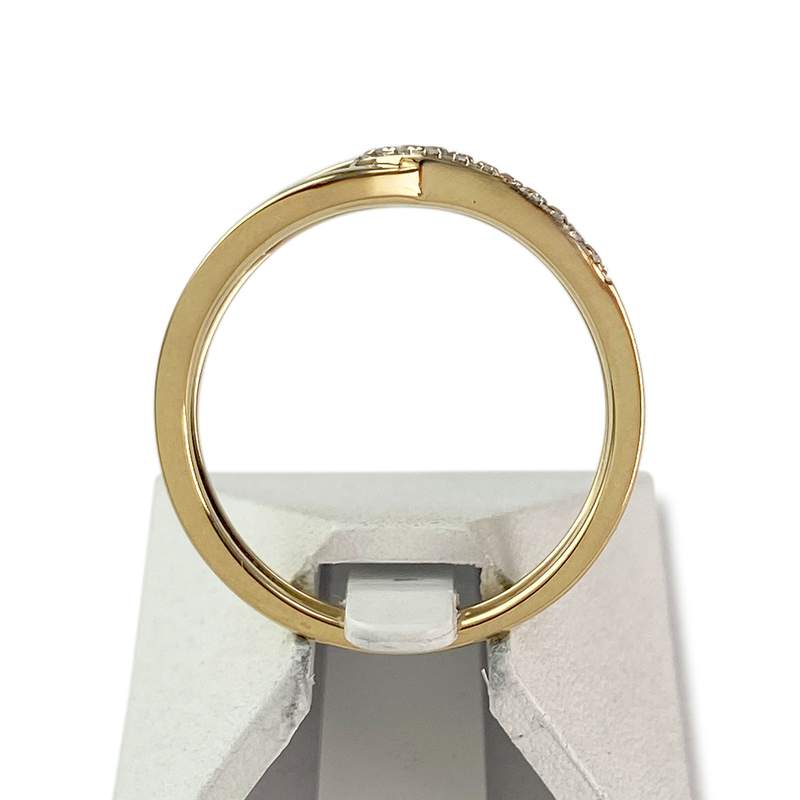 Bague d'occasion or 750 jaune diamant - vue 3