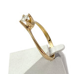 Solitaire d'occasion or 750 jaune diamant - vue 2