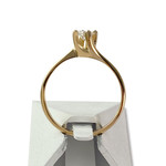 Solitaire d'occasion or 750 jaune diamant - vue 3