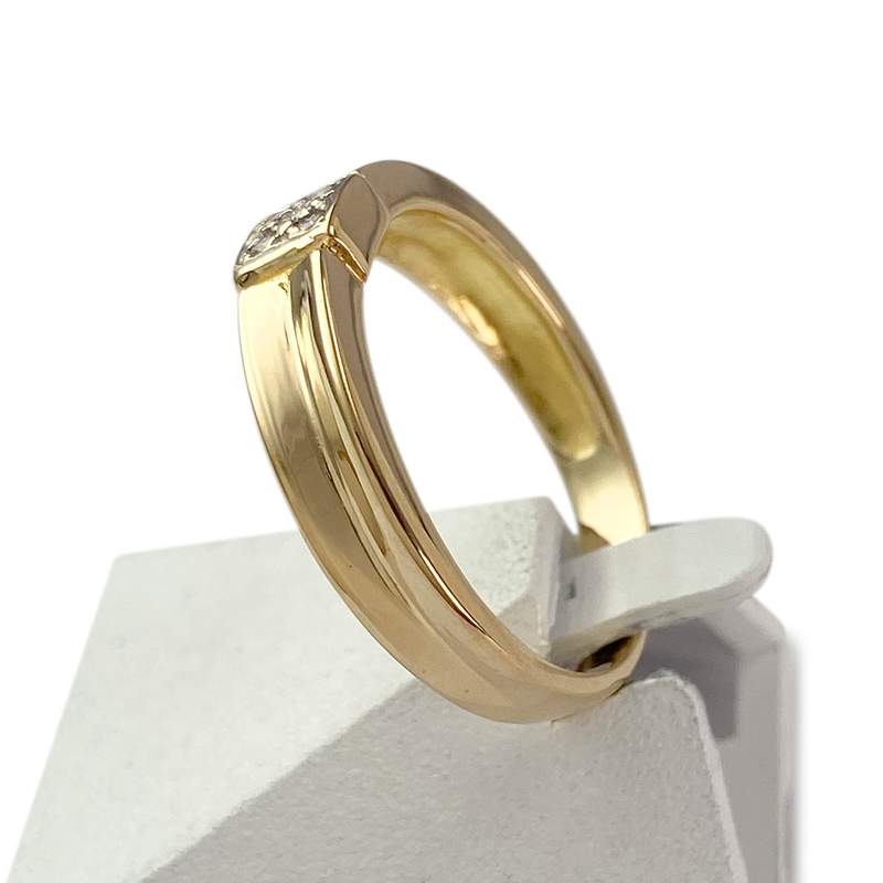 Bague d'occasion or 750 jaune diamant - vue 2