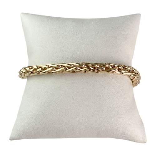 Second hand bracelet 750 yellow gold palm tree mesh