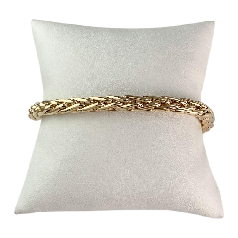 Bracelet d'occasion or 750 jaune maille palmier - vue 1