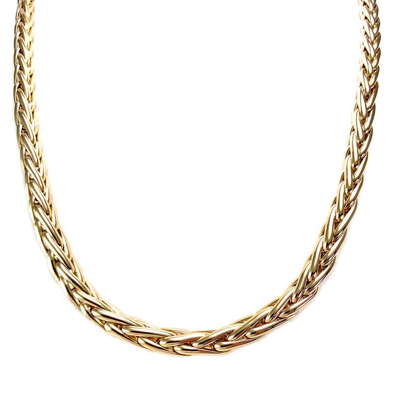 Collier d'occasion or 750 jaune maille palmier - vue 1