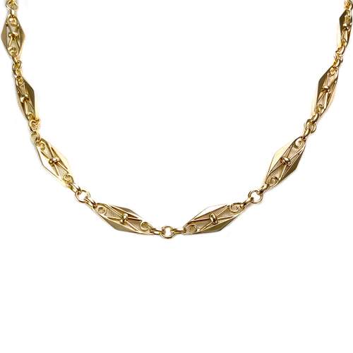 Collier d'occasion or 750 jaune maille fantaisie