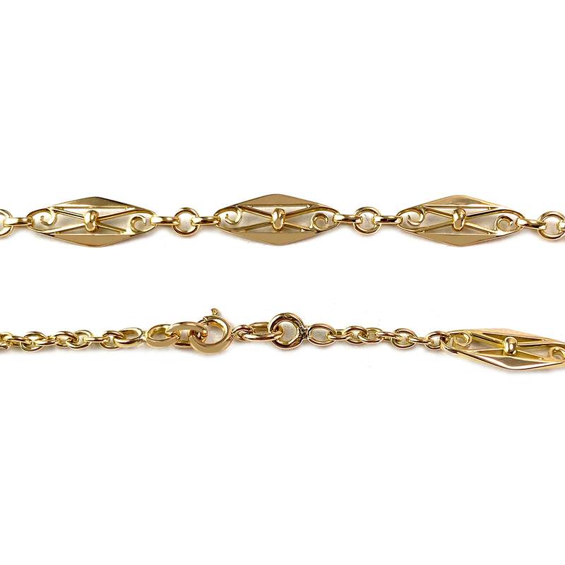 Collier d'occasion or 750 jaune maille fantaisie - vue 3