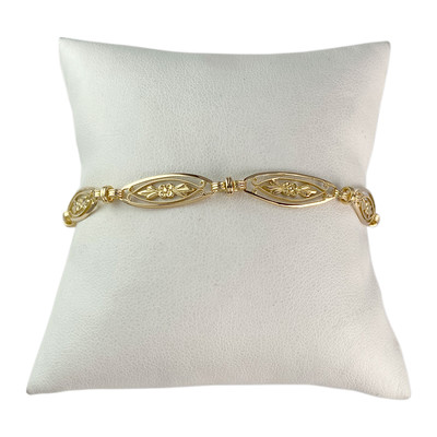 Bracelet d'occasion or 750 jaune maille fantaisie - vue 1