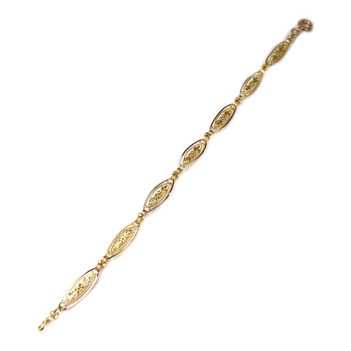 Used 750 yellow gold bracelet with fancy mesh - view 2