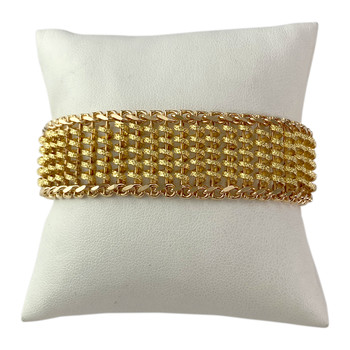 Bracelet d'occasion or 750 jaune maille fantaisie