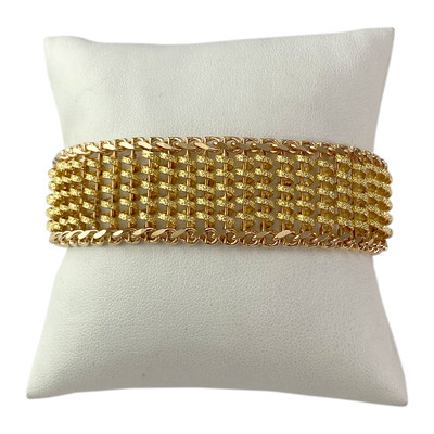 Bracelet d'occasion or 750 jaune maille fantaisie - vue 1