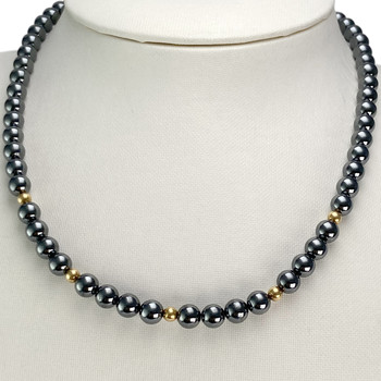 Collier d'occasion or 750 jaune hematite