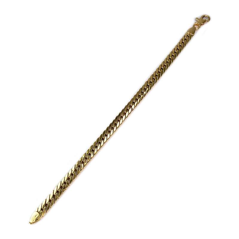 Bracelet d'occasion or 750 jaune maille anglaise - vue 2