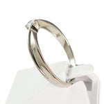 Solitaire d'occasion or 750 blanc diamant - vue 2