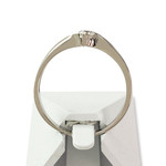 Solitaire d'occasion or 750 blanc diamant - vue 3