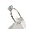 Bague d'occasion or 750 blanc topaze traitée sky blue - vue V2