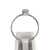Bague d'occasion or 750 blanc topaze traitée sky blue - vue V3