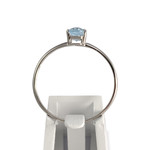 Tweedehands ring van 750 witgoud met een sky blue-behandelde topaas - afbeelding 3
