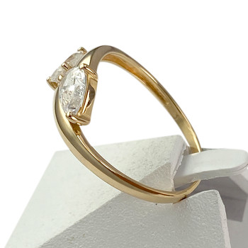 Bague d'occasion or 750 jaune cristal de swarovski