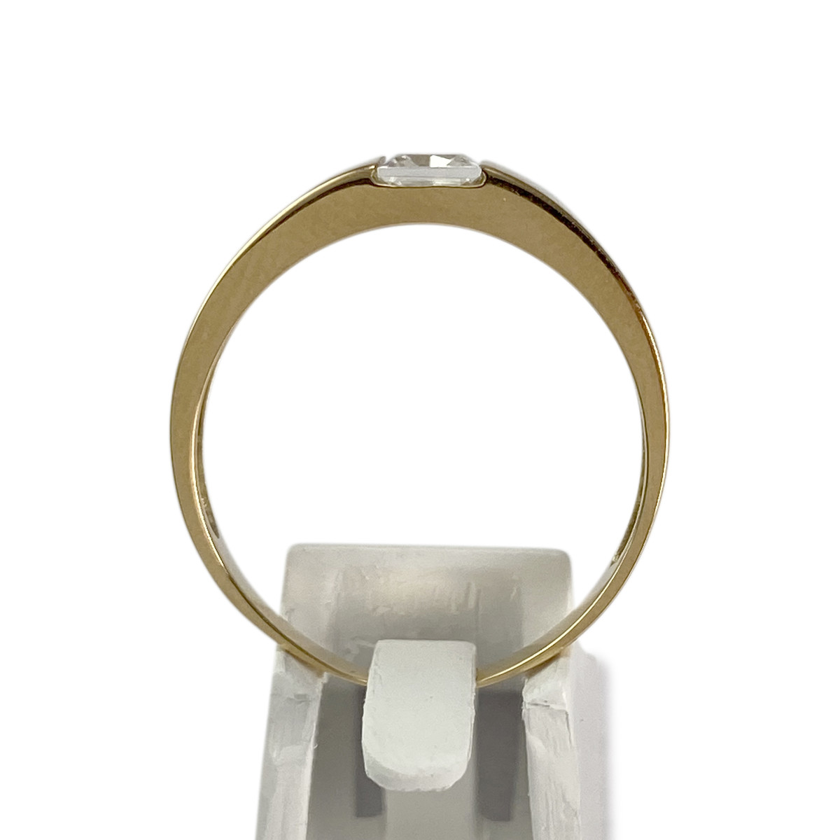 Solitaire d'occasion or 750 jaunezirconia - vue 3