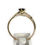 Bague d'occasion or 750 jaune saphir diamant - vue 3