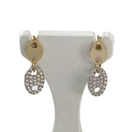 Pre-owned 750 yellow gold earrings with zirconias