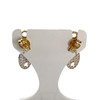 Boucles d'oreilles d'occasion or 750 jaune zirconias - vue V3