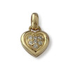 Pendentif coeur d'occasion or 750 jaune diamant - vue V1