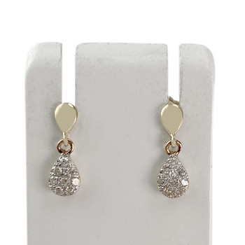 Boucles d'oreilles d'occasion or 750 jaune diamant