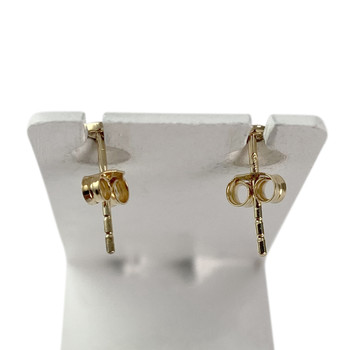 Boucles d'oreilles d'occasion or 750 jaune diamant