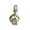Second hand pendant gold 750 yellow aquamarine - vue V2