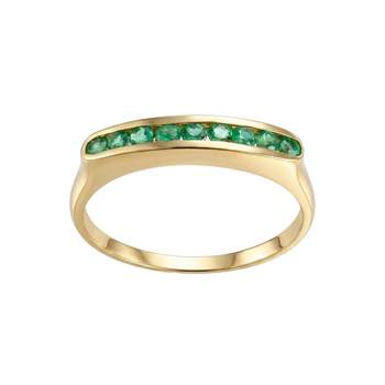 Bague d'occasion or 750 jaune emeraude