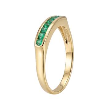 Bague d'occasion or 750 jaune emeraude