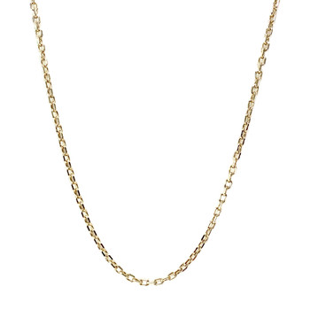 Used 750 yellow gold cable chain, 58.5 cm