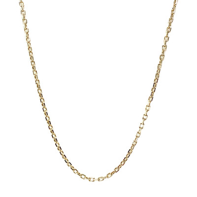 Chaîne d'occasion or 750 jaune maille forcat 58.5 cm - vue 1