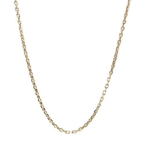 Chaîne d'occasion or 750 jaune maille forcat 58.5 cm
