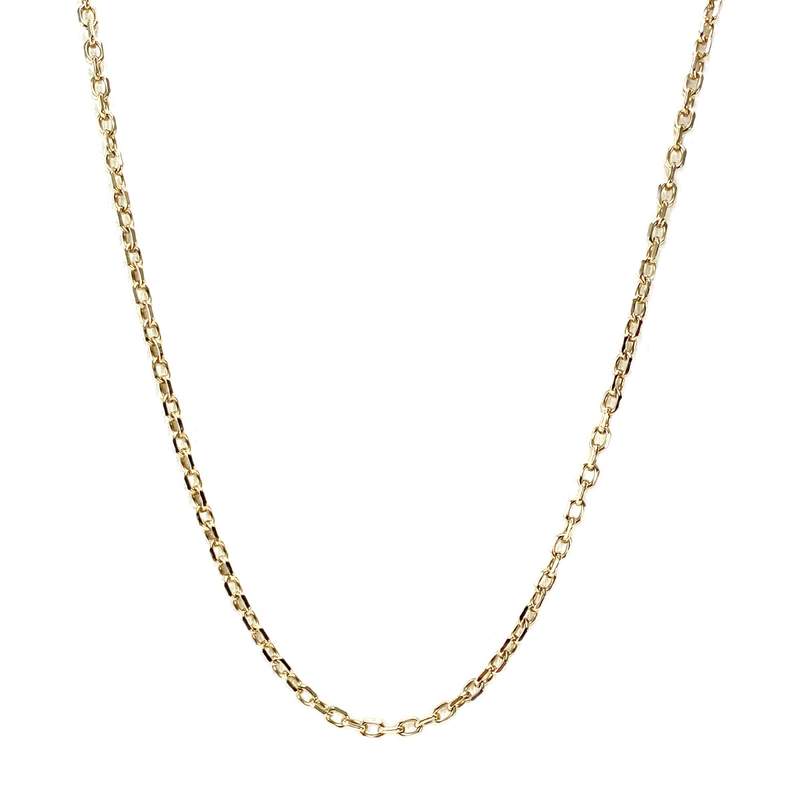 Chaîne d'occasion or 750 jaune maille forcat 58.5 cm - vue 1