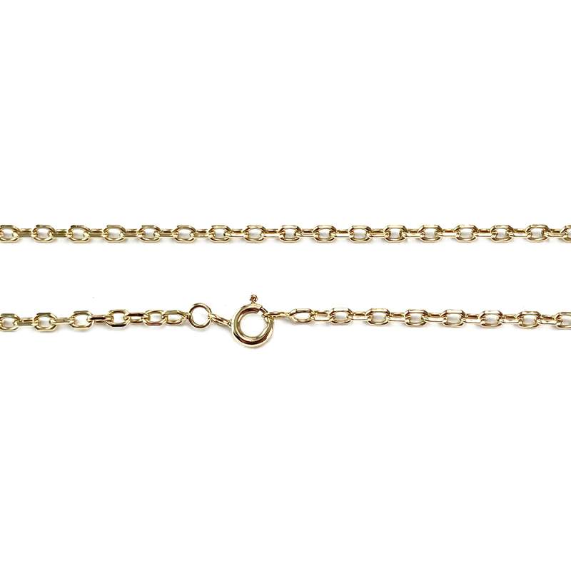 Chaîne d'occasion or 750 jaune maille forcat 58.5 cm - vue 3