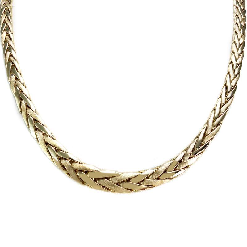 Collier d'occasion or 750 jaune maille palmier - vue 1