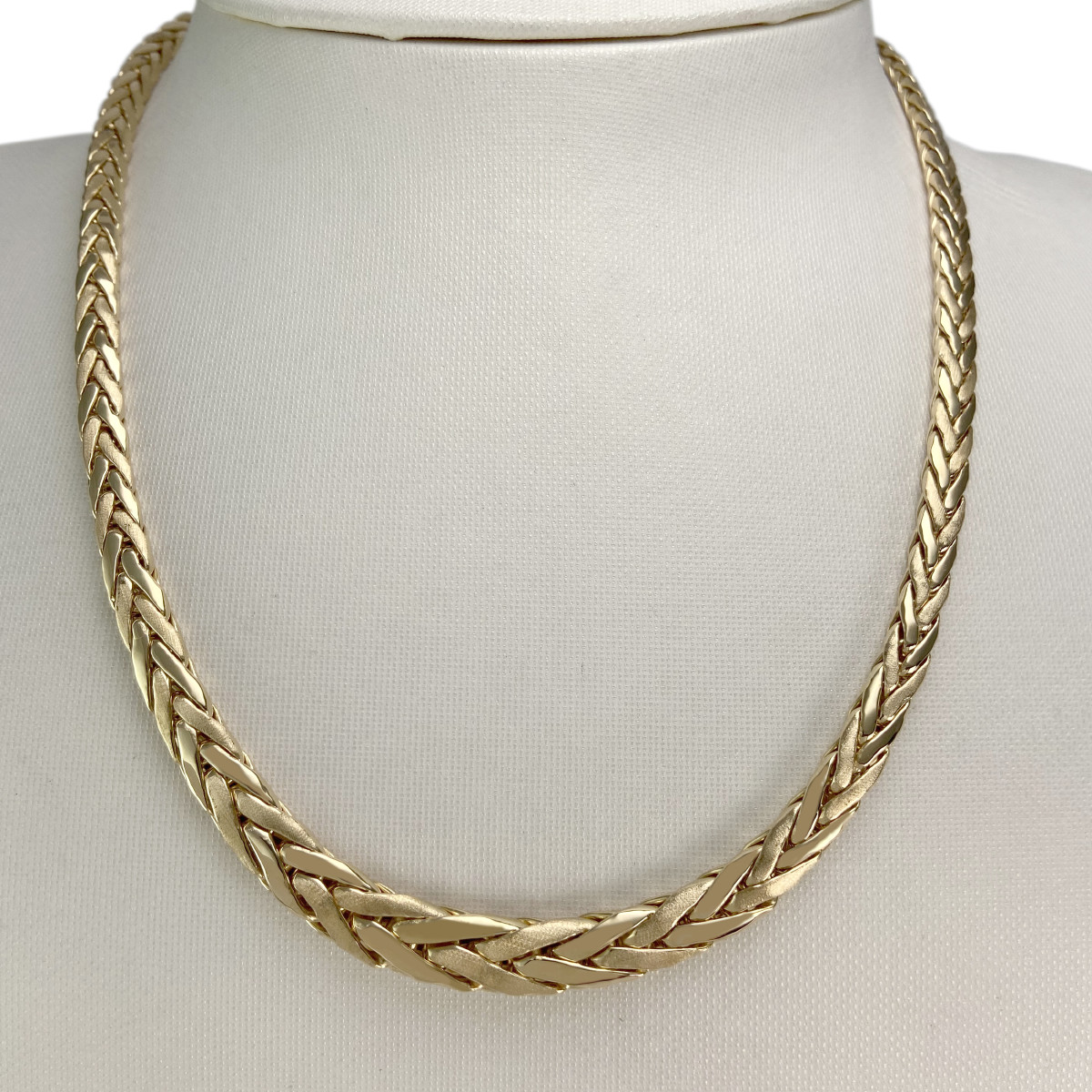 Collier d'occasion or 750 jaune maille palmier - vue 2